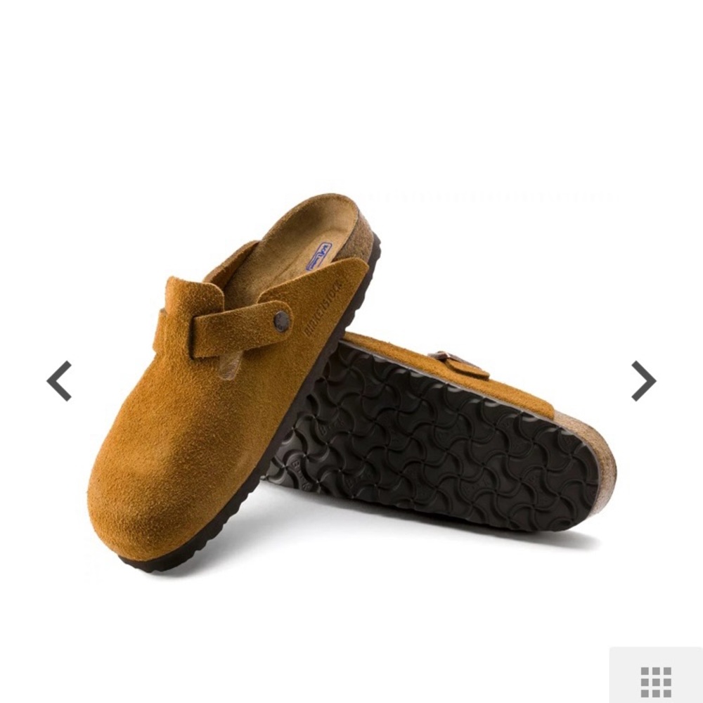 Birkenstock Brown Suede Boston Clog Slippers Comfortable Leather Design